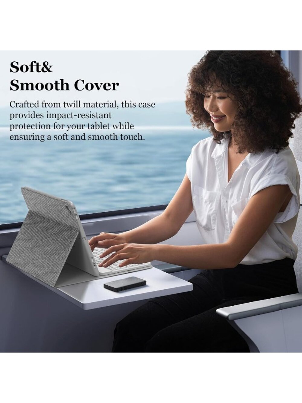 MMK iPad 10.2 Keyboard Case - 9th/8th/7th Gen - Magnetic Detachable - Gray - Picture 7 of 10